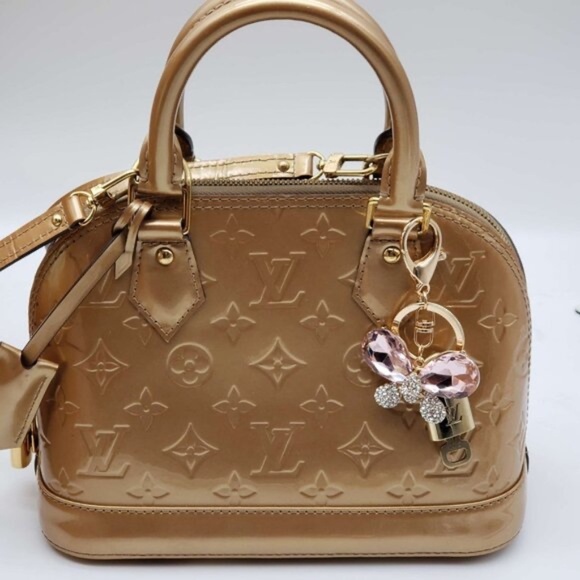 100% Auth Louis Vuitton Lock & Key with unbranded Bagcharm, Keycharm,Keychains - Picture 1 of 6